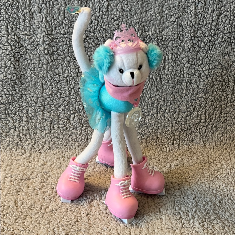 VINTAGE 2002 Mattel BARBIE plush cat, 13” poseable, on skates princess tutu Y2K